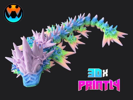 Void Dragon Baby - Cinderwind 3D Design - Rainbow / Color shift PLA