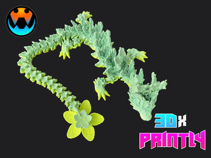 Cherry Blossom Dragon - Cinderwind 3D Design - Rainbow / Color shift PLA