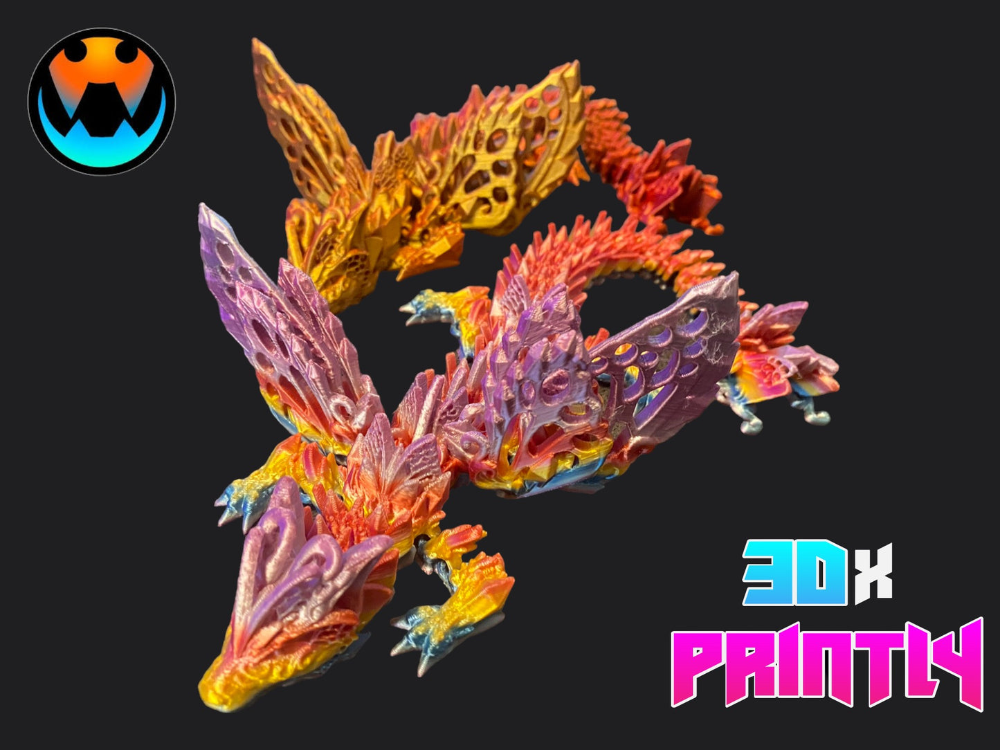 Fae Dragon - Cinderwind 3D Design - Rainbow / Color shift PLA