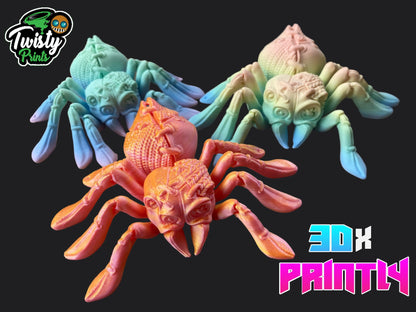 Twisted Tarantula - Twisty Prints 3D Design - Rainbow / Color shift PLA